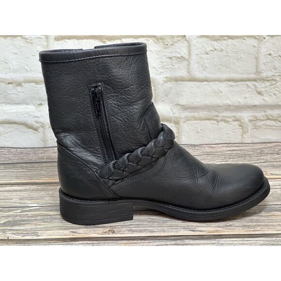 Women's Black Chunky Steven Madden Grunge Motorcycle Goth Boots‎ 7M - Picture 13 of 16